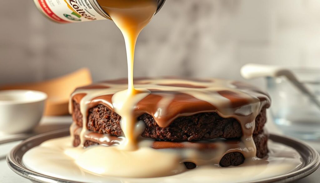 Condensed Milk Pouring Technique for Better Than Sex Cake