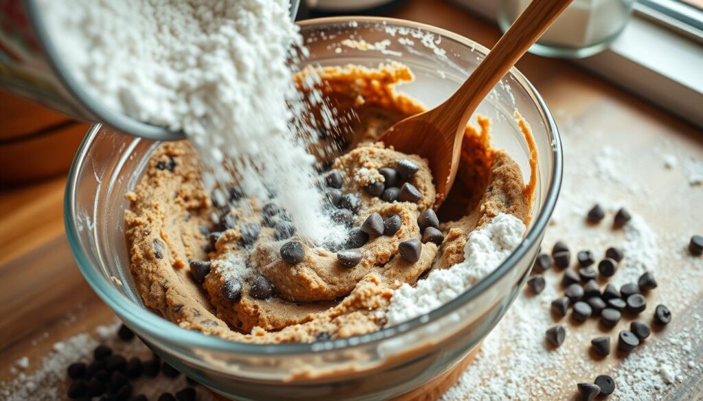 Powdered Sugar Chocolate Chip Cookie Mixing Technique