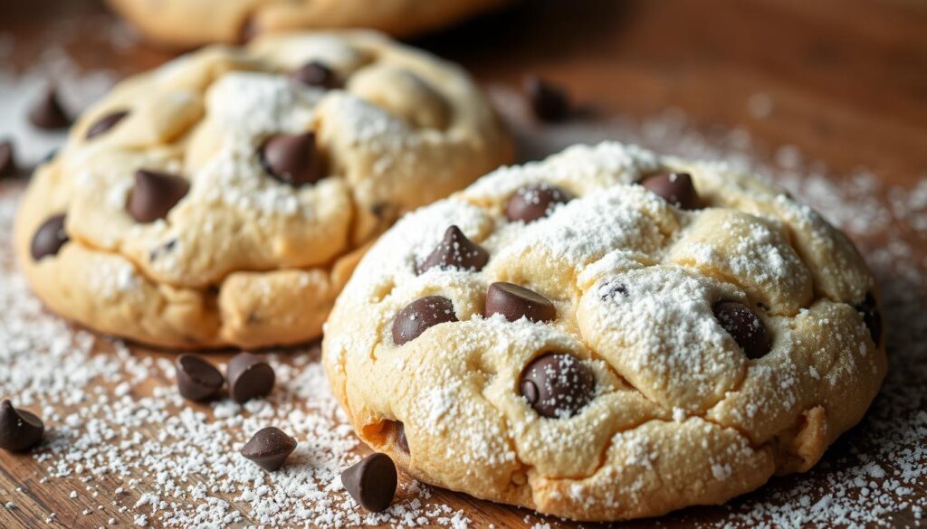 Powdered Sugar Chocolate Chip Cookies